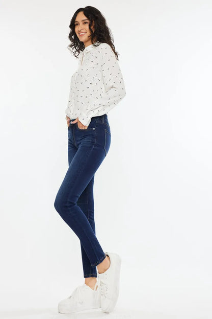 Hazel Blues® |  Kancan Mid Rise Super Skinny Jeans
