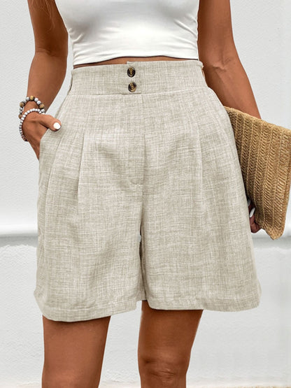 Hazel Blues® |  Perfee Frill Shorts with Pockets