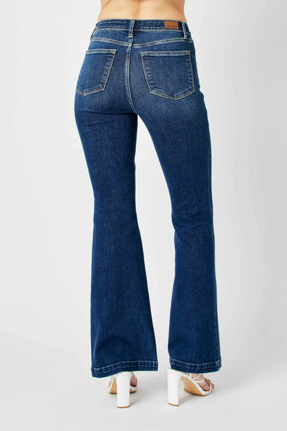 Hazel Blues® | Judy Blue Hw Angled Side Seam Detail Flare Jeans