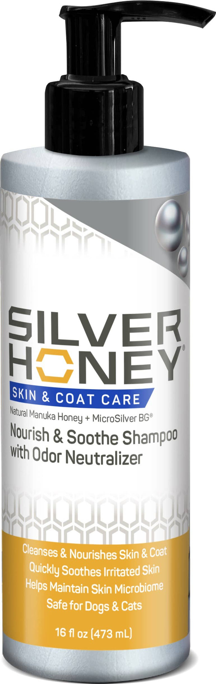 Pet Palette Distribution - Absorbine Pet Silver Honey® Skin & Coat Care Shampoo 16fl - Dog.Dog.Cat.