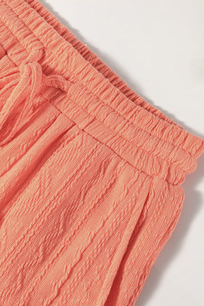 Hazel Blues® |  Texture Short Sleeve Top and Shorts Set
