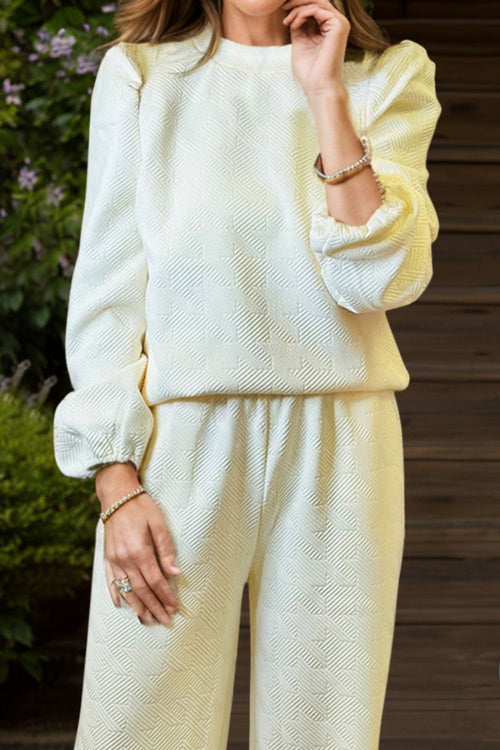 Hazel Blues® |  Round Neck Long Sleeve Top and Pants Set