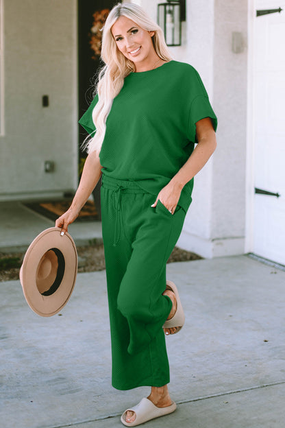 Hazel Blues® |  Short Sleeve Top and Pants Set