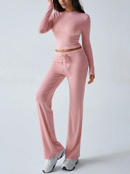 Hazel Blues® |  Round Neck Long Sleeve Top and Pants Set