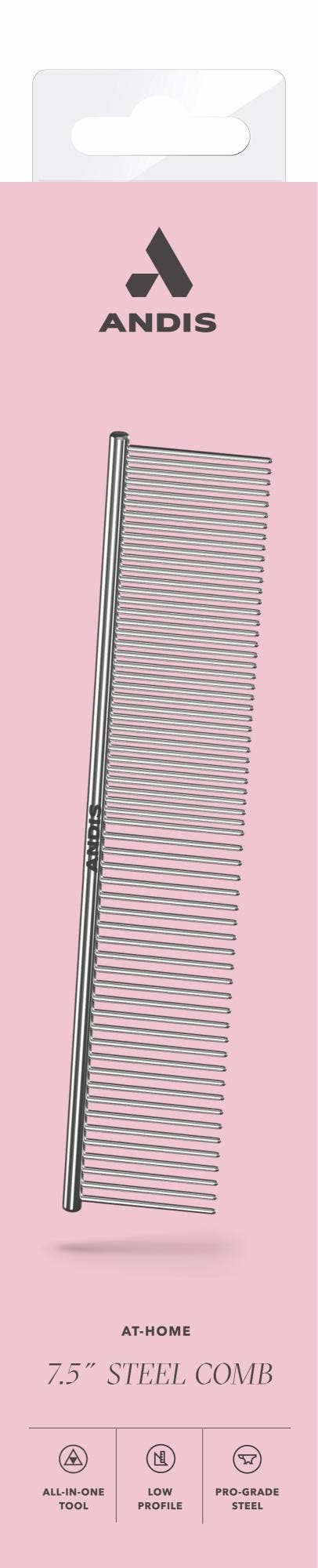 Andis 7-1/2" Pro Steel Grooming Comb for Dogs & Cats – VBL