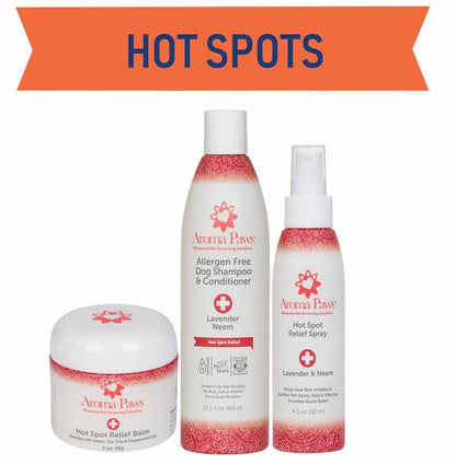 Aroma Paws - Allergen Free Hot Spot Relief Dog Shampoo, Lavender and Neem