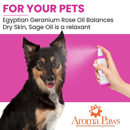 Aroma Paws - Geranium Sage Dog Coat Conditioning Spray, 4.5 oz.