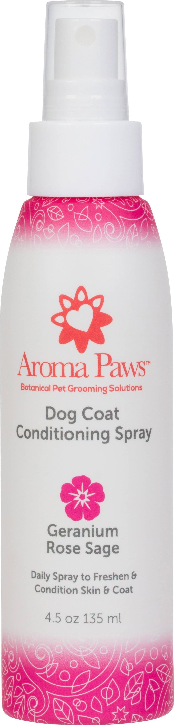 Aroma Paws - Geranium Sage Dog Coat Conditioning Spray, 4.5 oz.