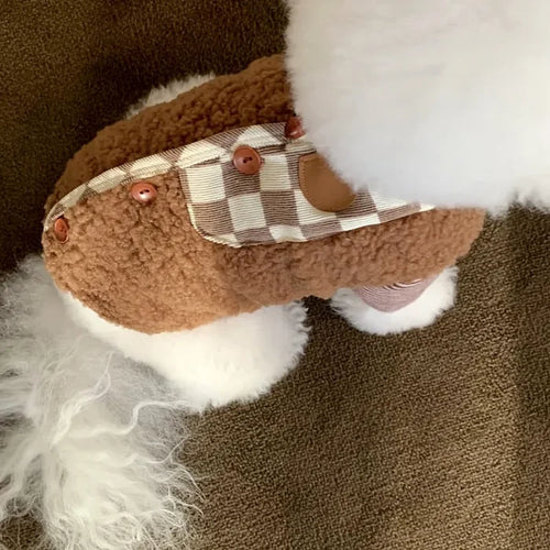 Autumn and Winter Teddy Style Pet Clothing for Small Dogs and Cats Warm Plush Vest Coat for Pets - Dog.Dog.Cat.