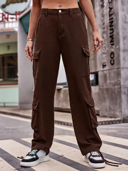 Hazel Blues® |  Casual Wide Leg Cargo Jeans
