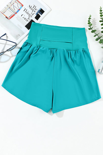 Hazel Blues® |  Pocketed High Waist Swim Shorts