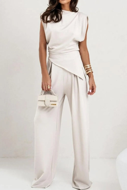 Hazel Blues® |  Round Neck Top and Pants Set