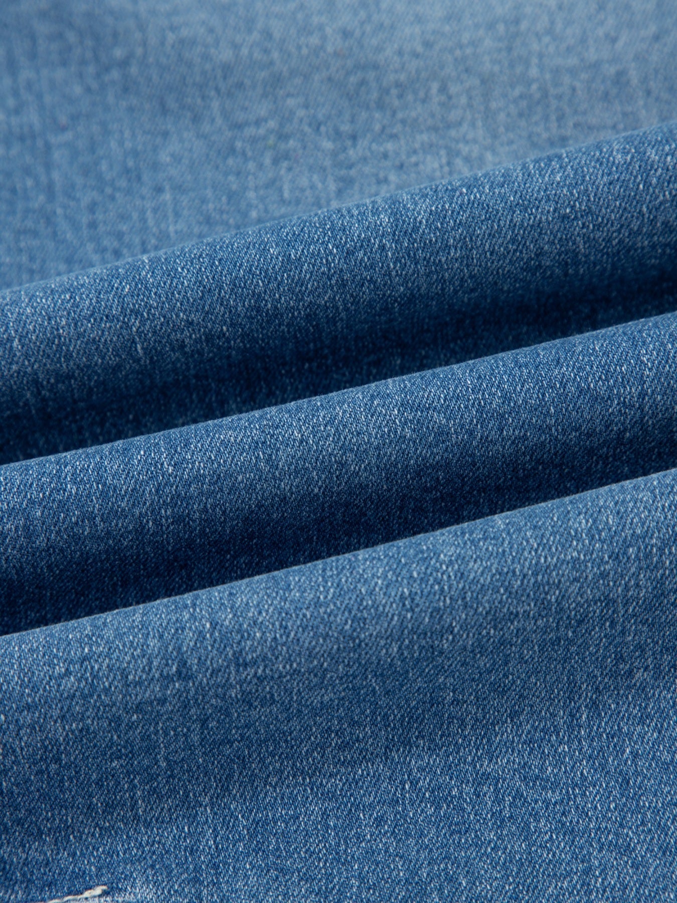Hazel Blues® |  Washed Cuffed Barrel Jeans