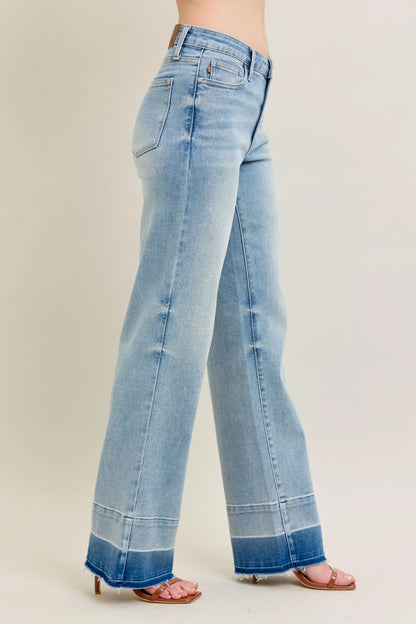 Hazel Blues® | Judy Blue Mr Release Hem Wide Leg Jeans
