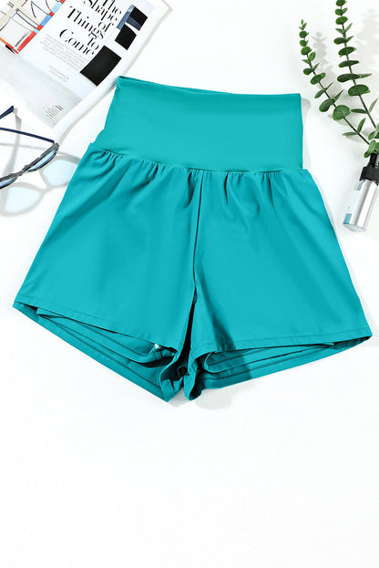 Hazel Blues® |  Pocketed High Waist Swim Shorts