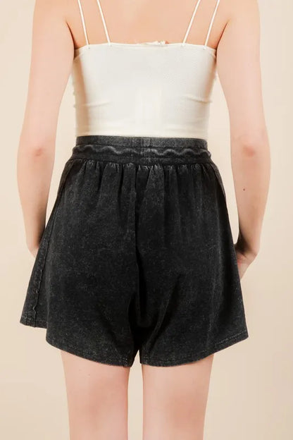 Hazel Blues® |  VERY J Mineral Washed Comfy Baggy Shorts