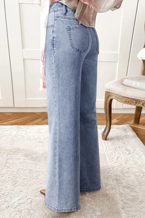 Hazel Blues® |  High-Waisted Wide Leg Flare Jeans