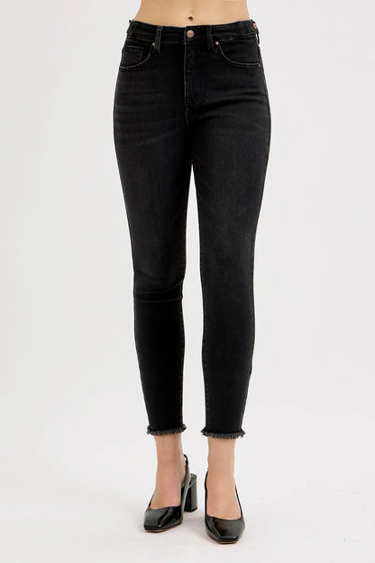 Hazel Blues® | RISEN Tummy Control High Rise Adjustable Waist Skinny Jeans