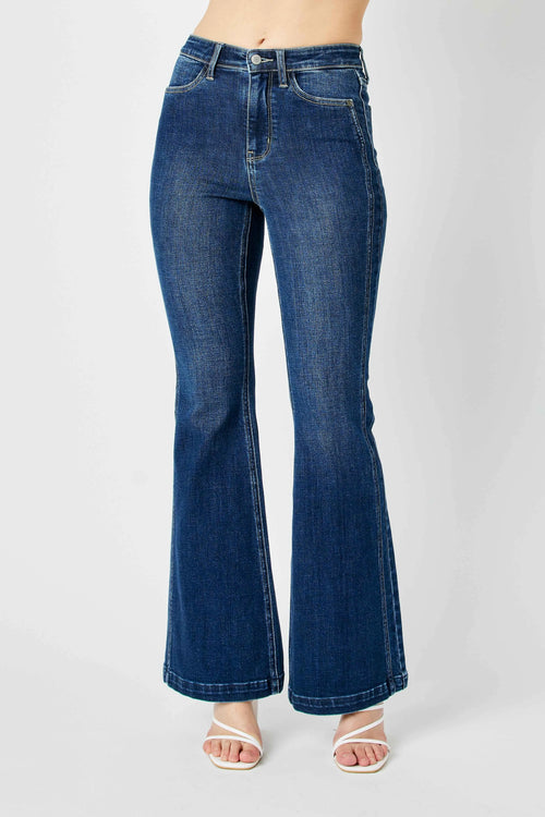 Hazel Blues® | Judy Blue Hw Angled Side Seam Detail Flare Jeans