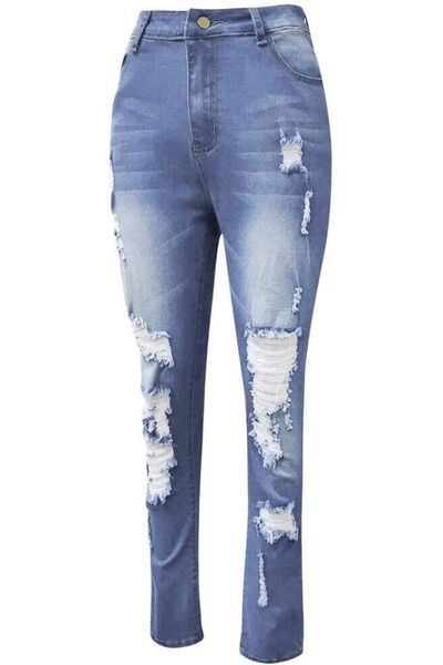 Hazel Blues® | Distressed Skinny Jeans