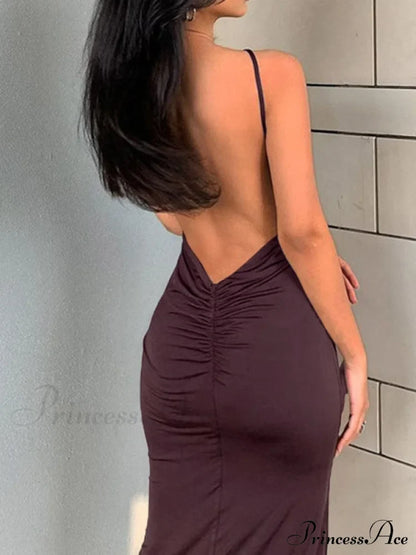 Back Split Mermaid Trendy Maxi Dress