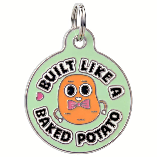 Bad Tags - Funny Dog Charm or Pet ID Tag - Built Like a Baked Potato