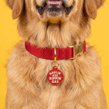 Bad Tags - Funny Dog Tag Charm & Pet ID - Haulin Ass Ripping Gas