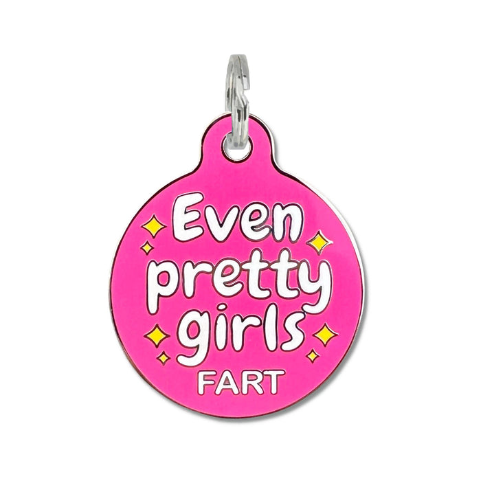 Bad Tags - Funny Personalized Dog ID Tag - Even Pretty Girls Fart - Dog.Dog.Cat.