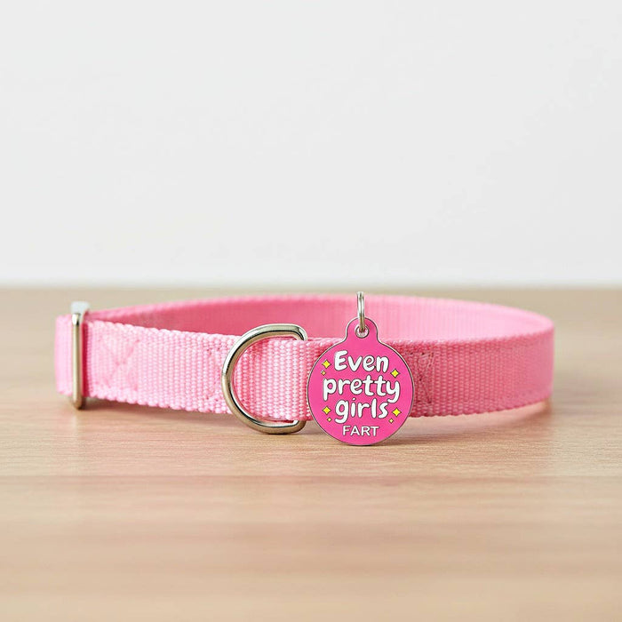 Bad Tags - Funny Personalized Dog ID Tag - Even Pretty Girls Fart - Dog.Dog.Cat.