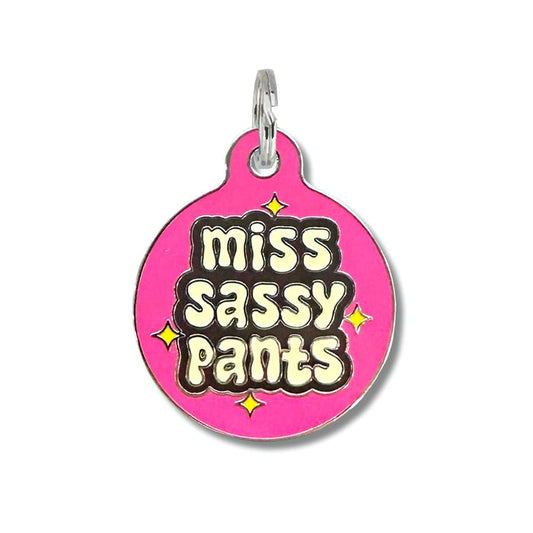 Bad Tags - Funny Personalized Dog ID Tag - Miss Sassy Pants - Dog.Dog.Cat.