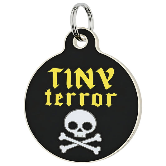 Bad Tags - Funny Dog Charm & Pet ID Tag - Tiny Terror  - Dog.Dog.Cat.