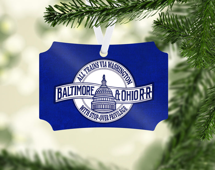 Baltimore & Ohio (B&OH) All Trains Via Washington Ornament