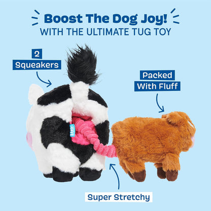 BARK Bertha Cow Plush Dog Toy - XL