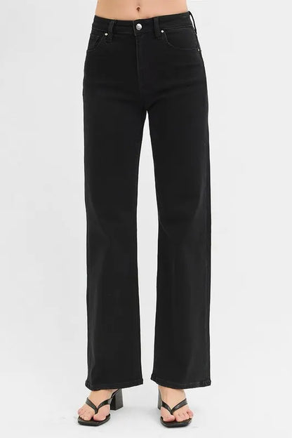 Hazel Blues® |  RISEN High Rise Wide Jeans