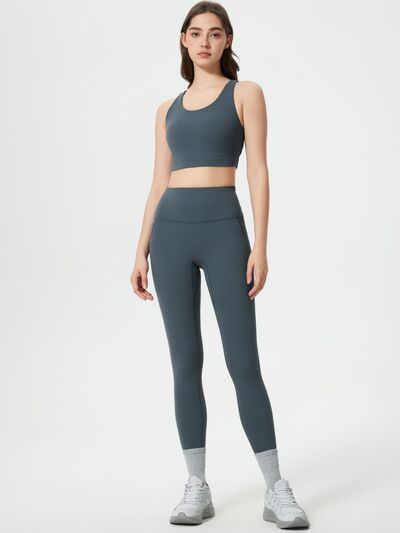 Hazel Blues® |  Millennia Wide Waistband Active Leggings