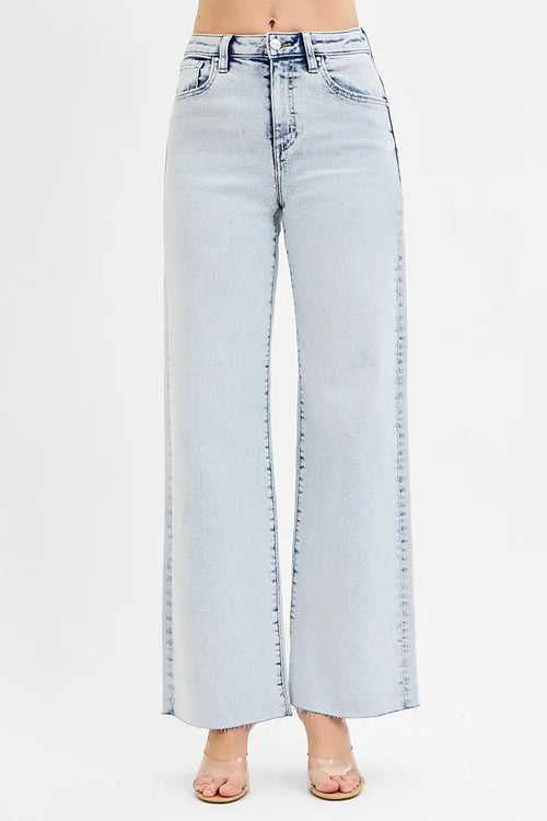 Hazel Blues® | RISEN High Rise Wide Leg Jeans