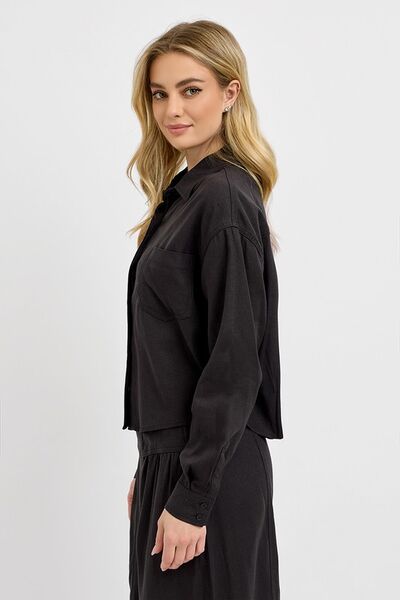 Hazel Blues® |  RISEN Button Down Long Sleeve Shirt