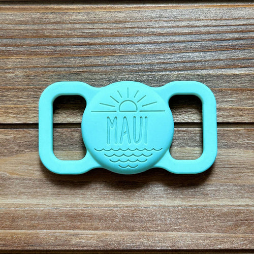 Besties Pets - Salt and Sun Silicone Pet AirTag Holder - Personalized - Dog.Dog.Cat.