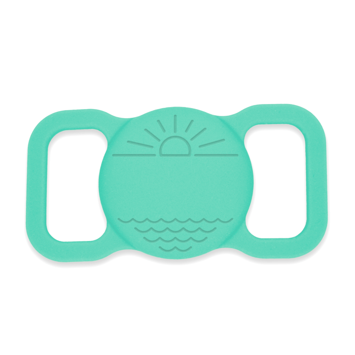 Besties Pets - Salt and Sun Silicone Pet AirTag Holder - Personalized - Dog.Dog.Cat.