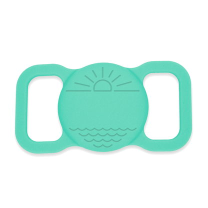 Besties Pets - Salt and Sun Silicone Pet AirTag Holder - Personalized - Dog.Dog.Cat.