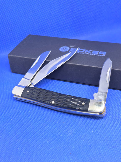 Boker TS Jigged Black Bone Stockman 110725