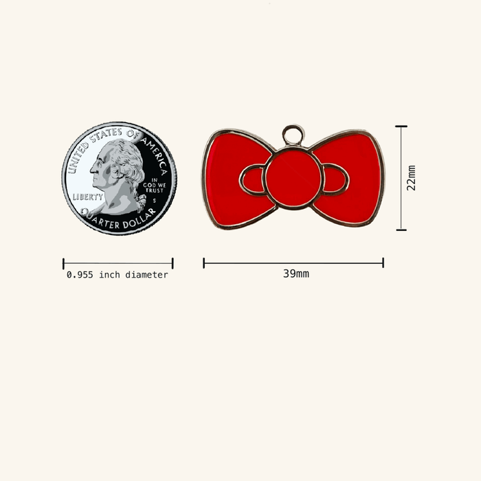 Bow Pet ID Tag - Dog.Dog.Cat.