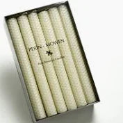 BOX OF 12 BEESWAX DINNER CANDLE IN LIGHT NATURAL