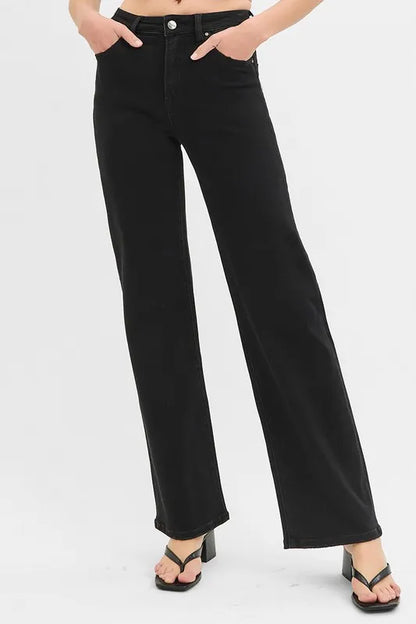 Hazel Blues® |  RISEN High Rise Wide Jeans
