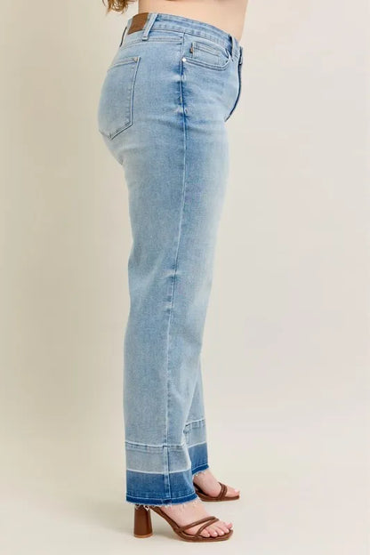 Hazel Blues® | Judy Blue Mr Release Hem Wide Leg Jeans