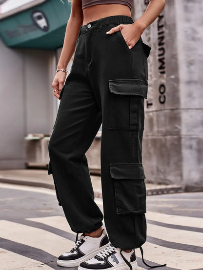 Hazel Blues® |  Casual Wide Leg Cargo Jeans