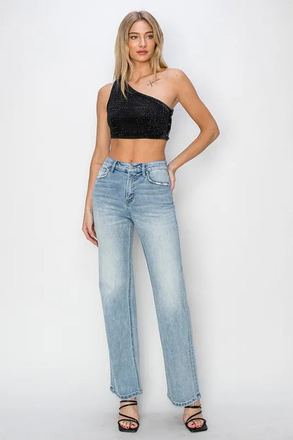 Hazel Blues® |  RISEN High Rise Straight Jeans
