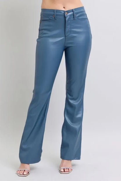 Hazel Blues® | Judy Blue High Waist Tummy Control Faux Leather Bootcut Pants