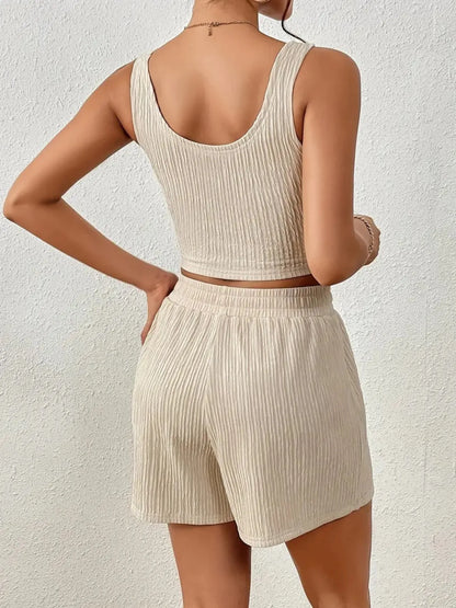 Hazel Blues® |  Scoop Neck Top and Shorts Set