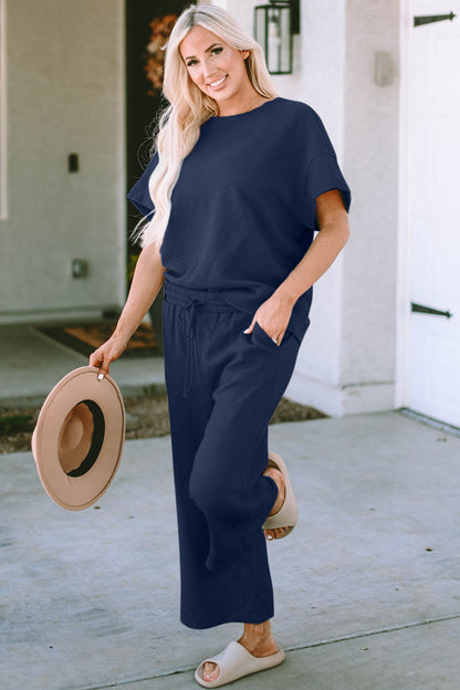 Hazel Blues® |  Short Sleeve Top and Pants Set